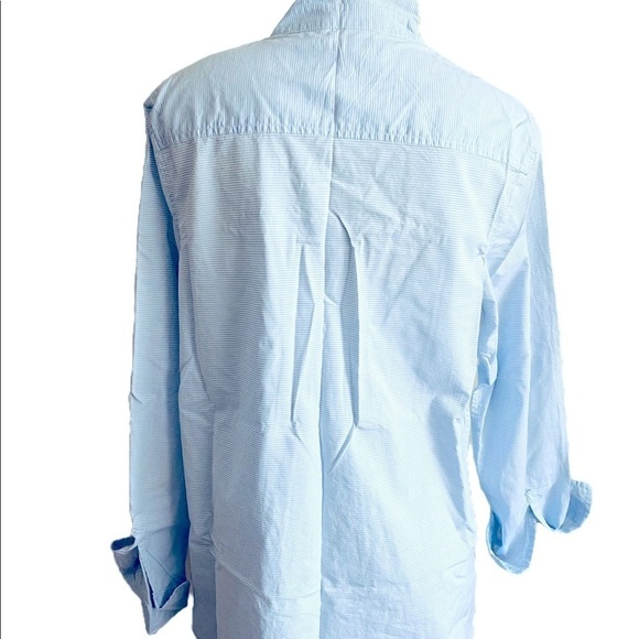 Gap Boyfriend Shirt -M blue striped , cotton - Picture 6 of 6